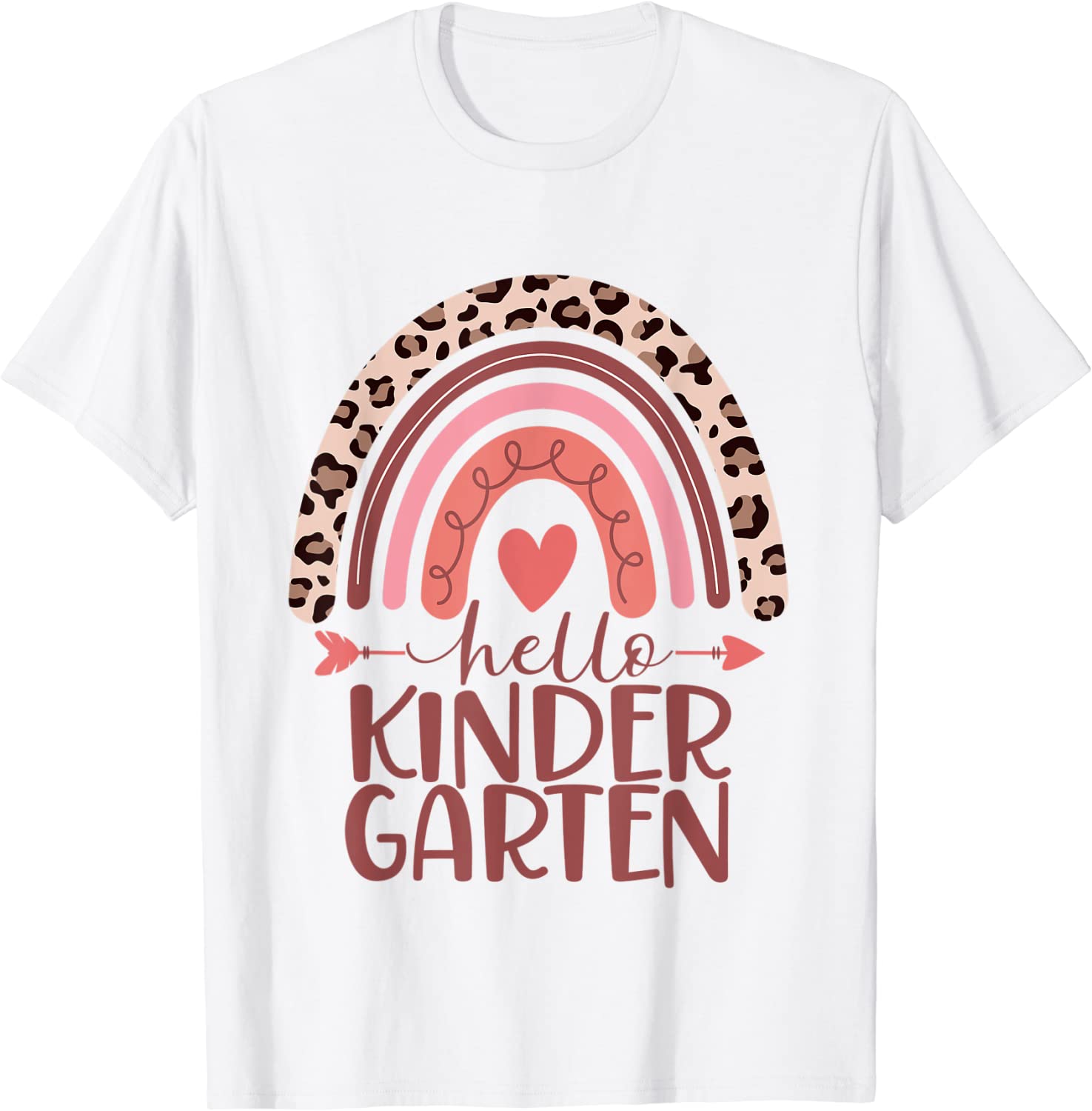 Hello Kindergarten Teachers Leopard Rainbow Back To School 2022 Shirt