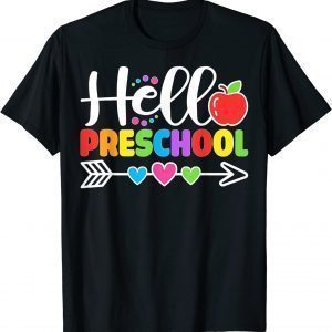 Hello Preschool Heart Teacher Student Back To School Classic Shirt