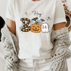 Hey Boo Cute Ghost Pumpkin 2022 Shirt