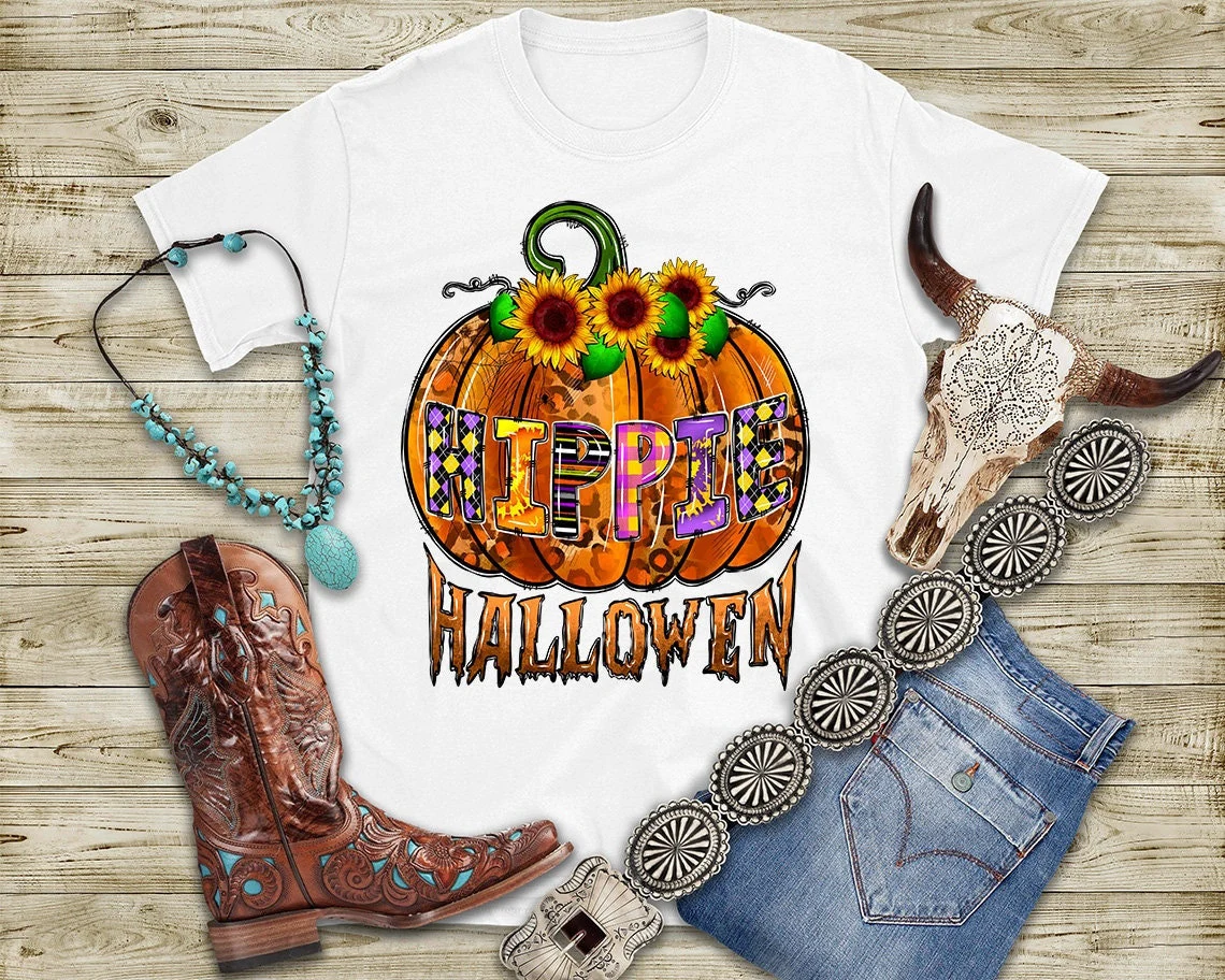 Hippie Halloween Pumpkin Classic Shirt