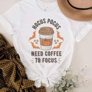 Hocus Pocus Need Coffee to Focus Halloween Halloween T-Shirt
