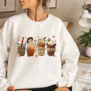 Horror Movie Coffee Latte Halloween 2022 Shirt