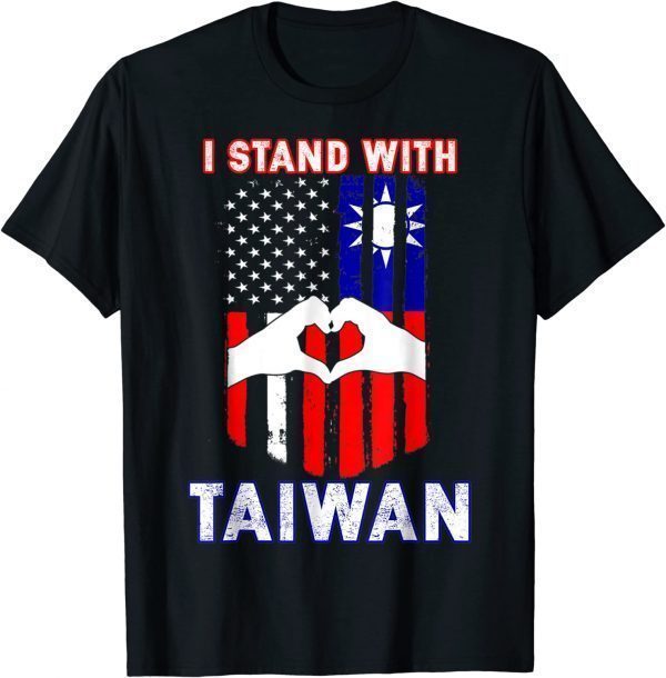 I Stand With Taiwan Support Taiwanese & American Flag Classic Shirt