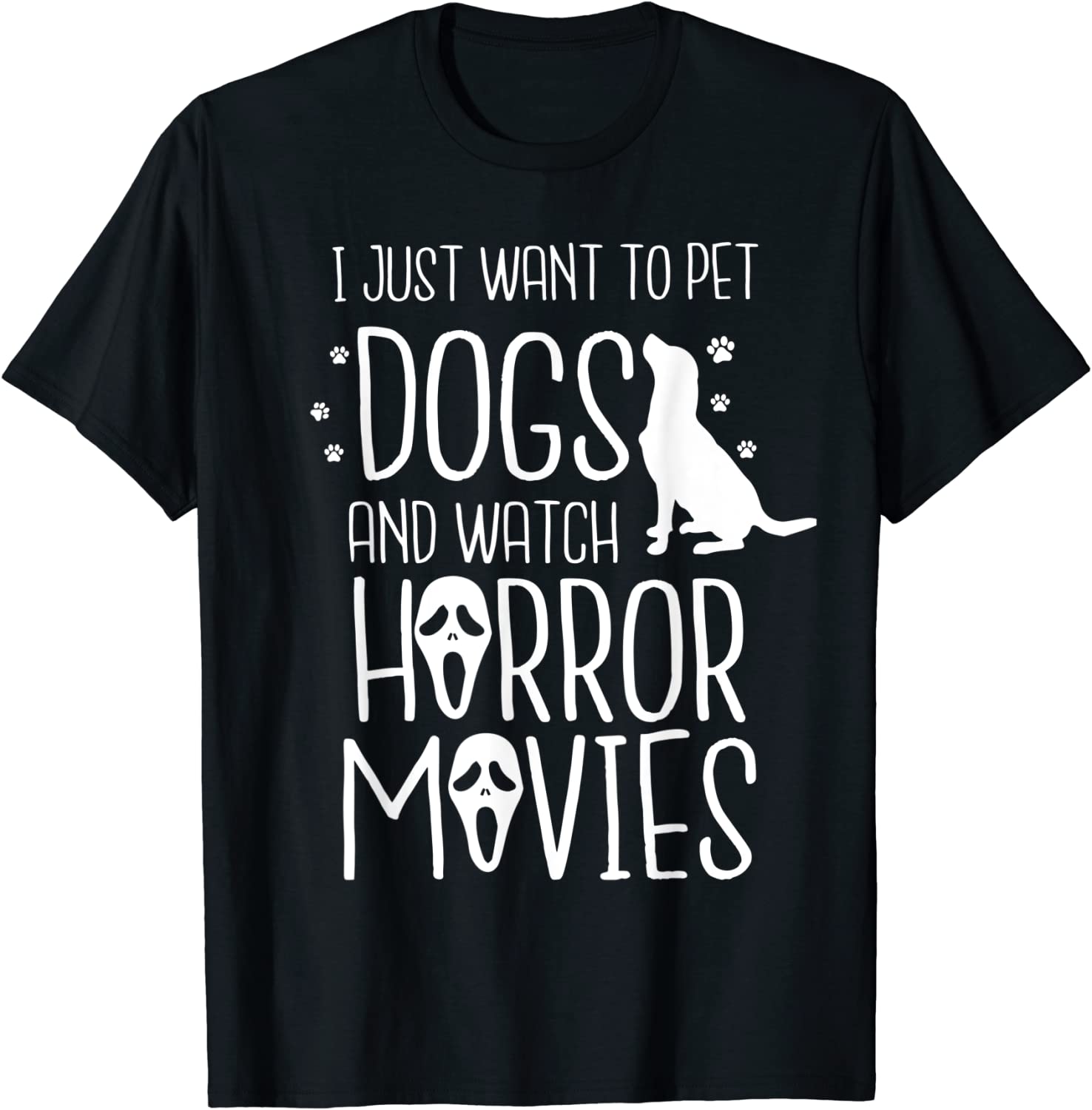 I just want to pet dogs and watch horror movies Halloween 2023 Shirt