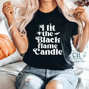 I lit the black candle Hocus Pocus Halloween 2022 Shirt