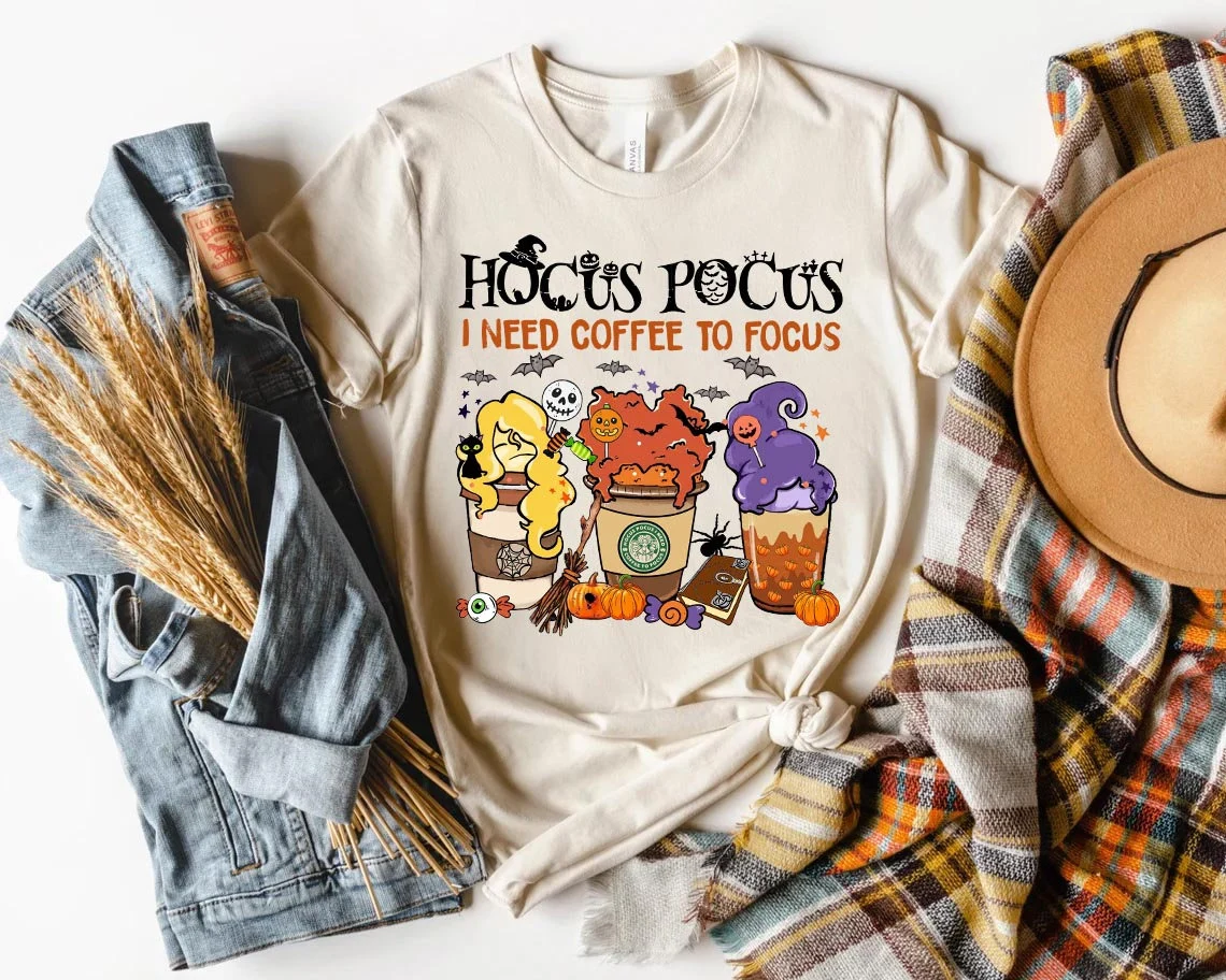 I need coffee to focus Hocus Pocus Halloween 2023 Shirt