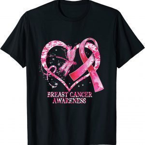 In October We Wear Pink Breast Cancer Awareness Dragonfly 2022 Shirt