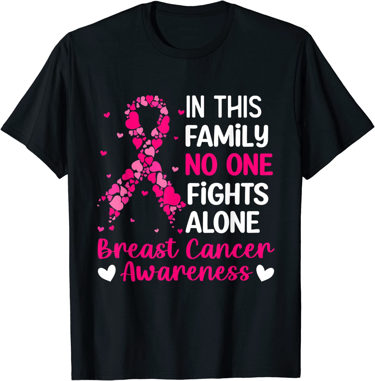 In This Family No One Fight Alone Breast Cancer Awareness 2022 Shirt