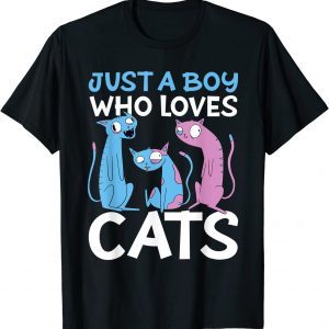 Just a Boy who Loves Cats 2022 Shirt