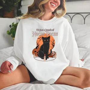 Just a Bunch of Hocus Pocus Black Cat Halloween 2022 Shirt
