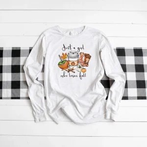 Just a Girl Who Loves Fall Halloween 2022 Shirt