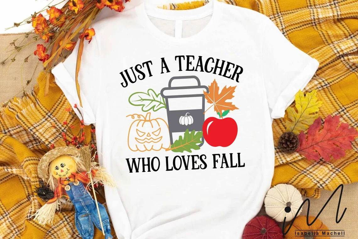 Just a Teacher Who Loves Fall Halloween 2023 Shirt