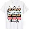 Leopard Pencil Teacher Life Teaching Teacher Day of School 2022 Shirt