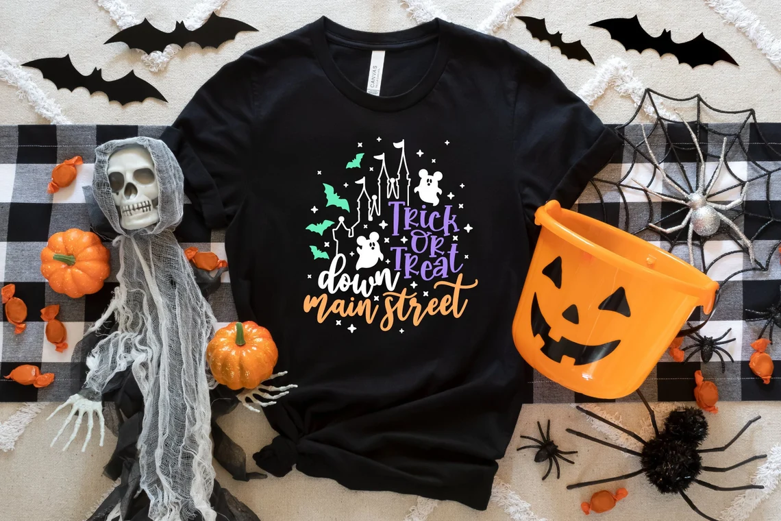 Let's Go Trick Or Treat Down Main Street Disney Halloween 2022 Shirt
