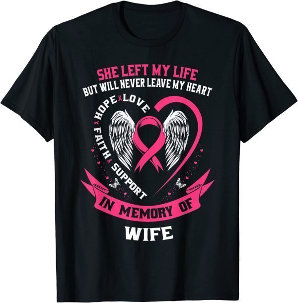 Loss of Wife Gifts Husband Breast Cancer Awareness Memorial 2022 Shirt