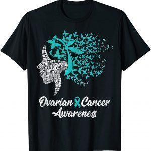 Ovarian Cancer Awareness Butterfly Teal Ribbon 2022 Shirt