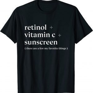 Retinol Vitamin C And Sunscreen Aesthetic Esthetician Nurse Classic Shirt