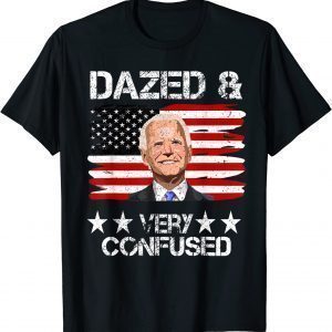 Retro US Flag Joe Biden Dazed And Confused Conservative 2022 Shirt