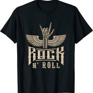 Skeleton Hand with wings Rock n Roll music Classic Shirt