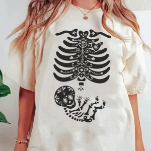 Skeleton Maternity Halloween 2022 Shirt