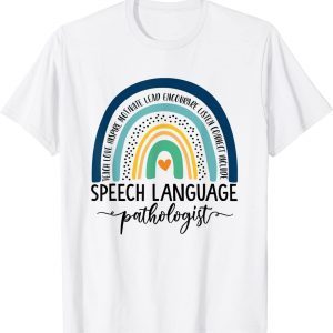 Speech Therapy Speech Language Pathologist SLP Boho Rainbow Classic Shirt