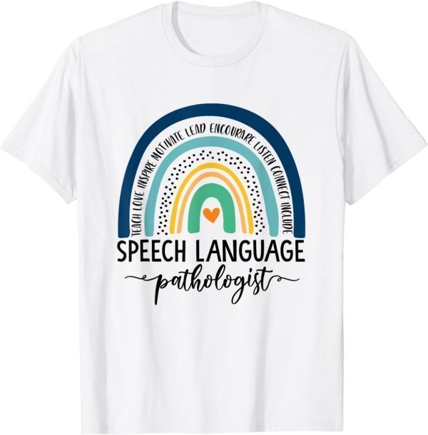 Speech Therapy Speech Language Pathologist SLP Boho Rainbow Classic Shirt