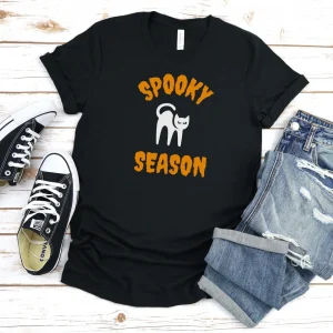 Spooky Season Cat Halloween Tee Shirt