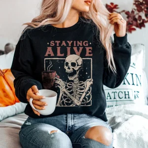 Staying Alive Coffee Halloween 2022 Shirt