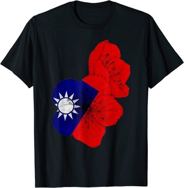 Taiwan Flag Plum Blossom Taiwan Support Classic Shirt