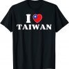 Taiwanese Flag Heart I Love Taiwan Heart I Stand with Taiwan 2022 Shirt
