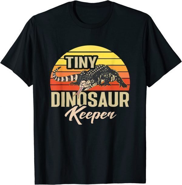 Tegu Lizard Reptile Tiny Dinosaur Keeper Retro Herpetologist Classic Shirt