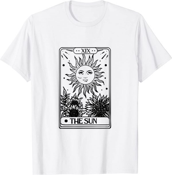 The Sun Tarot Card XIX Black And White 2022 Shirt