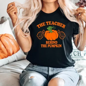 The Teacher Behind the Pumpkin Halloween 2023 Shirt