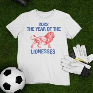 The Year Of The Lionesses Three Irons On A , England Lionesses Euro 2022 winrnes Kit Flag White T-Shirt