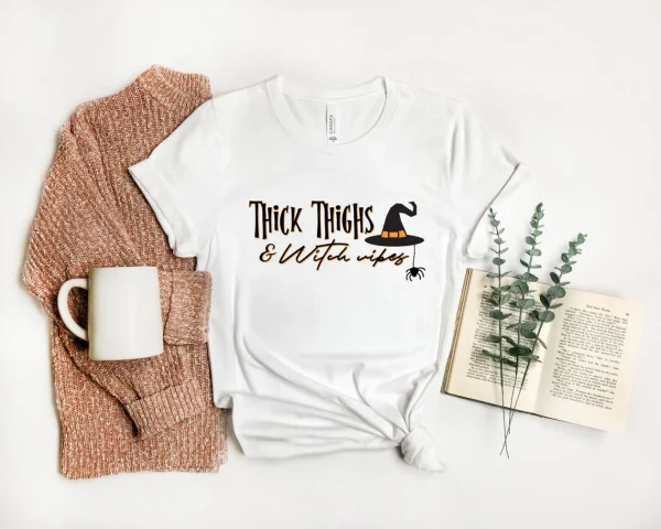 Thick Thighs & Witch Vibes Halloween 2022 Shirt Thick Thighs & Witch Vibes Halloween 2022 Shirt