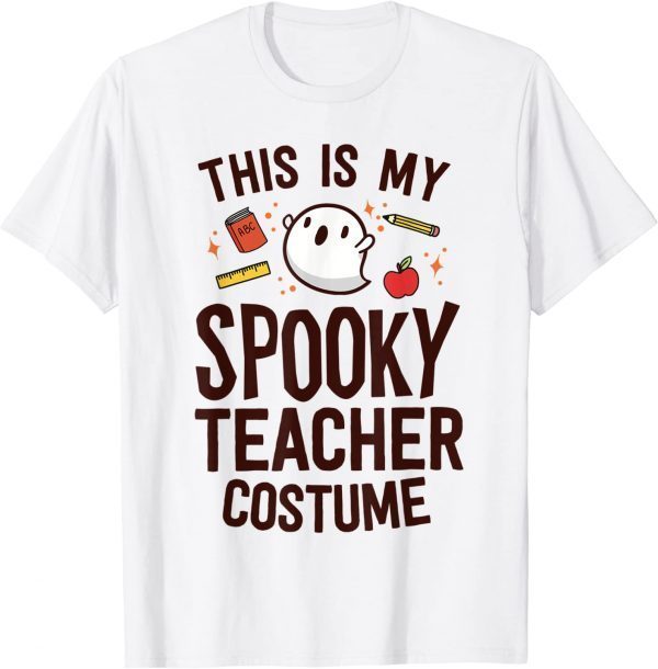 This Is My Spooky Teacher Costume Kawaii Ghost Group School Classic Shirt