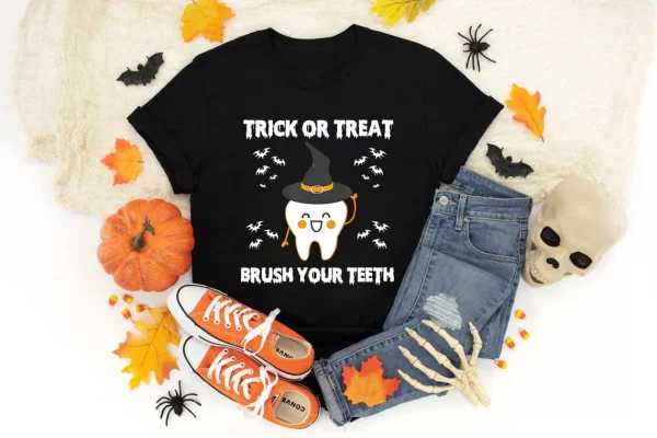 Trick Or Treat Brush Your Teeth Halloween 2023 Shirt