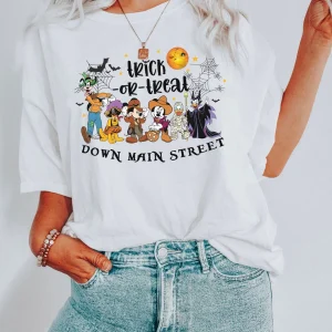 Trick or Treat Down Main Street Halloween Tee Shirt