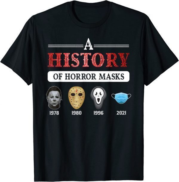 True Crime & Serial Killer A History Of Horror Masks 2023 Shirt