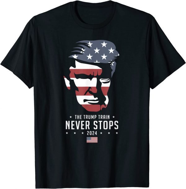 Trump 2024 Election - Vote Trump, Trump Train Never Stops 2022 Shirt