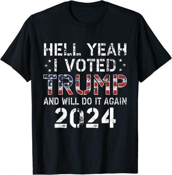 Trump 2024 I Voted Trump Flag MAGA USA Flag Trump 2024 Limited Shirt
