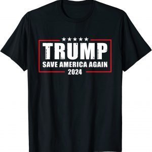 Trump 2024 Save America Again Trump American Flag 2022 Shirt