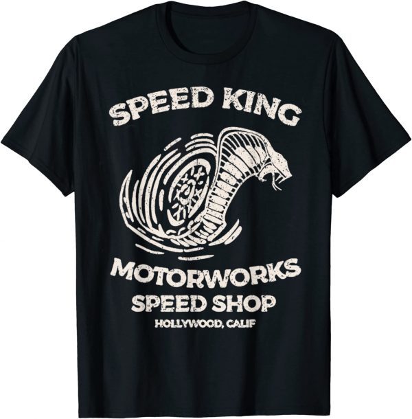 Vintage Speed King Motorworks Speed Shop Hollywood T-Shirt