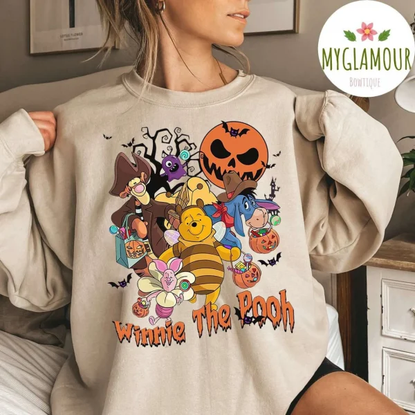 Vintage Winnie the Pooh and Friends Hallowee Halloween Tee Shirt