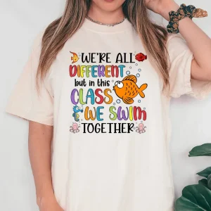 We're All Different But In This Class We Swim Together Halloween T-Shirt