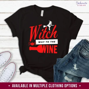 Witch Way To The Wine Drinker Halloween 2023 Shirt