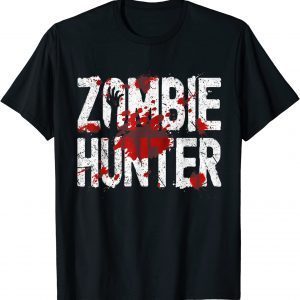 Zombie Hunter Halloween Costume Blood Splatter Classic Shirt