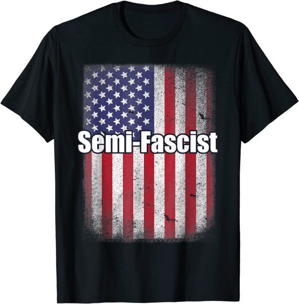 flag Usa Biden Quotes Semi-Fascist Political Humor T-Shirt