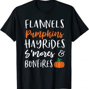 flannel pumpkin spice hayrides and bonfires Classic Shirt