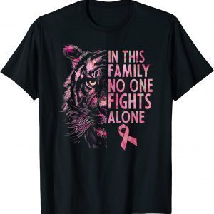 Breast Cancer Awareness 2022 Tiger Family Matching Ribbon Classic Shirt